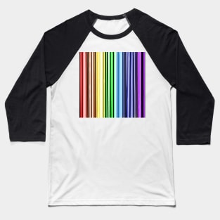 Rainbow Lover Barcode Striped Pattern Baseball T-Shirt